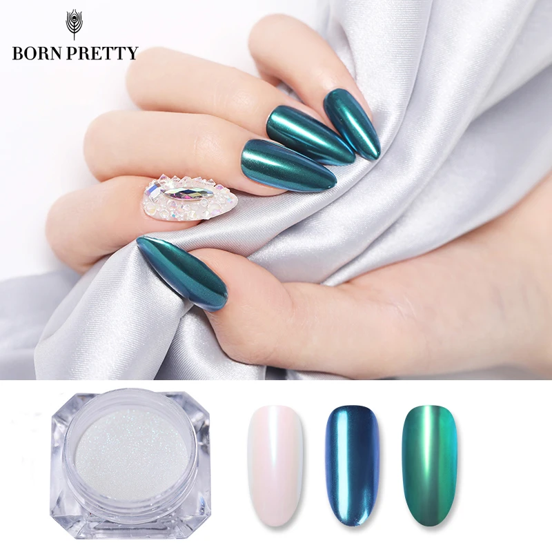 

BORN PRETTY 9 Boxes Mirror Nail Powder 1g Gold Blue Purple Dust Manicure Nail Art Glitter Chrome Pigment Decoration