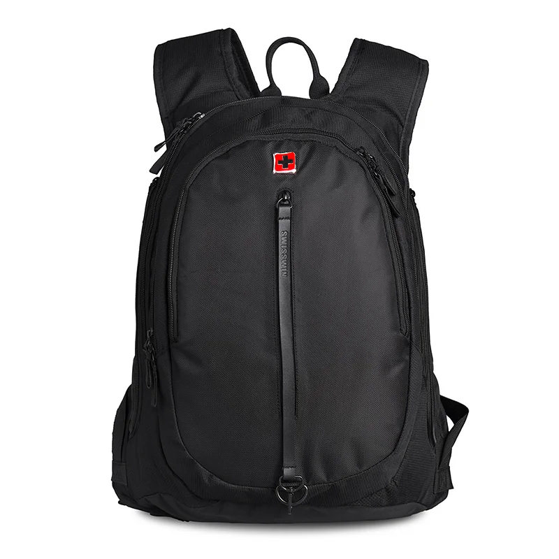 Swisswin Travel Backpack with rain cover girls boys waterproof travel bag black school laptop