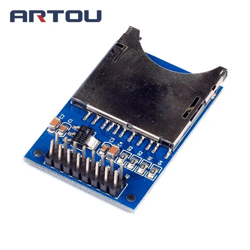 1PCS SD Card Read/Write Module Microcontroller SD SPI Interface SD Card Socket SD Card Module