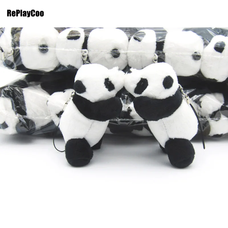 25 шт./лот мини панда мягкие плюшевые игрушки 9 см маленькая pelucia кулон дети подарок