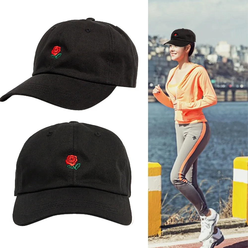 

Men Women Baseball Cap Flower Embroidered Couple Hat Unis Adjustable Snapback Dad Caps casquette кепки бейсболка