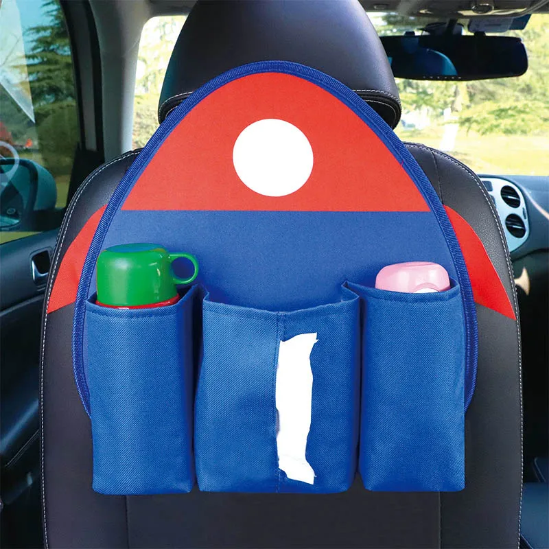 Автомобильный органайзер для детей напиток Оксфорд мультфильм лев авто заднее сиденье сумка для хранения Универсальный укладка Tidying протектор Авто аксессуары - Название цвета: Rocket