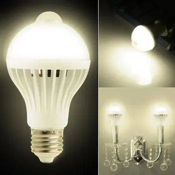 

5W/7W/9W E27 LED PIR Motion Sensor Auto Energy Saving Light Lamp Bulb Infrared