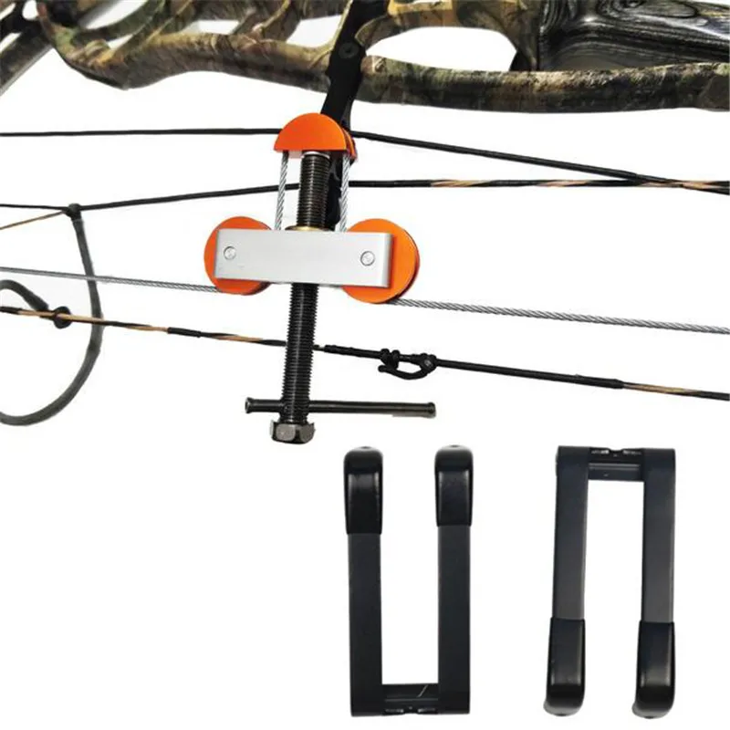 Archery Bow Press Stainless Steel Outdoor Hunting Shooting Quad Limb L Brackets Compound Bow Accessories Tool Equipment Portable