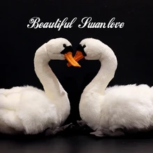 Статуэтка лебедя Лебедь плюшевая игрушка хорошего качества 30 см