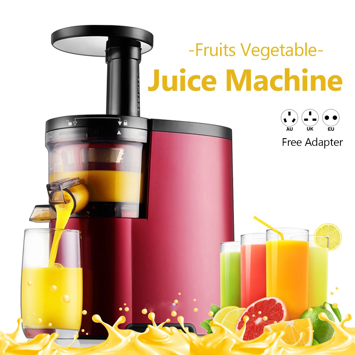 

150W Home Fruit Vegetable Juice Maker 80rmp Low Speed Electric Juicer Extractor Kitchen Drinking Slow Juicer Citrus Machine