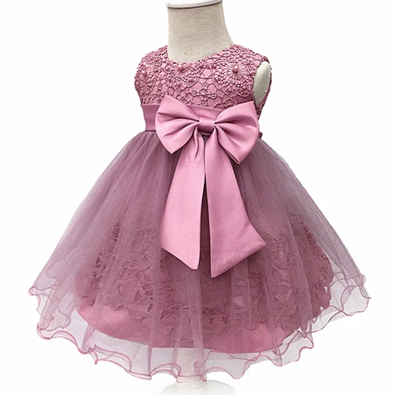 Formal Party Ball Gowns Princess Dress for Baby Girl Infant Flower Lace