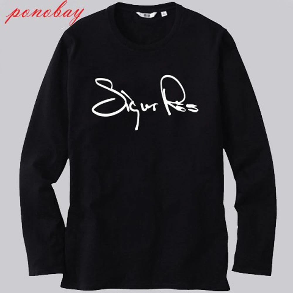 New Sigur Ros Logo Long Sleeve Black T-Shirt Size S-3XL