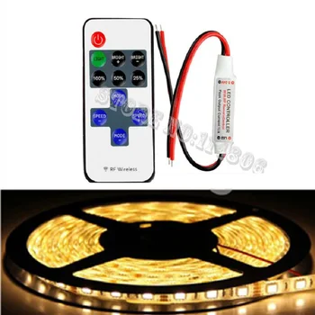 

12V 5M 300LED 3014 2835 5050 5630 LED Strip White, Warm White , RGB, Red, Green, Blue with Wireless RF Controller LED RF Dimmer