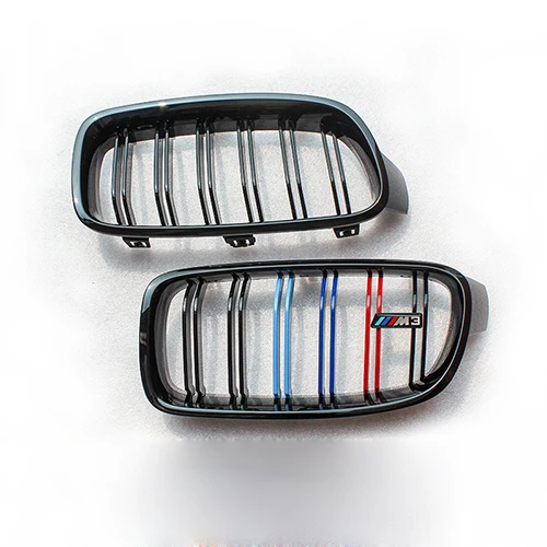 3 цвета углеродного волокна Передние решетки для BMW 3-series F30 F35 стайлинга автомобилей