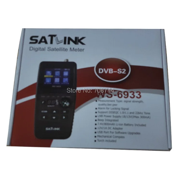 Satlink WS-6933 2,1 дюймов ЖК-дисплей DVB S2 Satfinder FTA C& KU Bnd WS 6933 WS6933 цифровой спутниковый искатель спутниковый измеритель