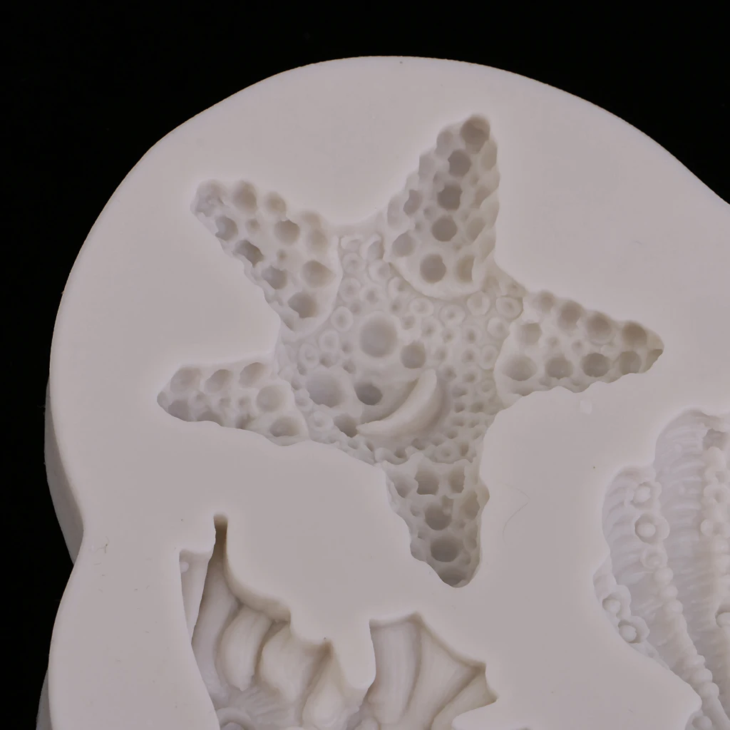 3D Fondant Cake Molds Seahorses /Shells/Tarfish Sea Animal Cake Decorating Mould Tools
