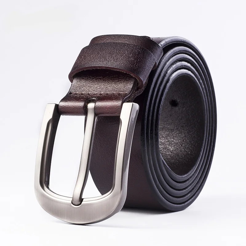 100% leather genuine leather belts for men cowboy luxury strap men's ...