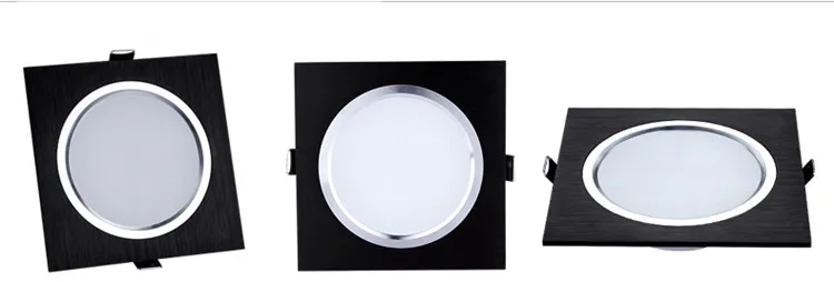 2.5inch Downlight LED 6w 9w 12w 220v Nature White Square Recessed LED Lamp Spot Light for Living Room Foyer Bedroom Kitchen