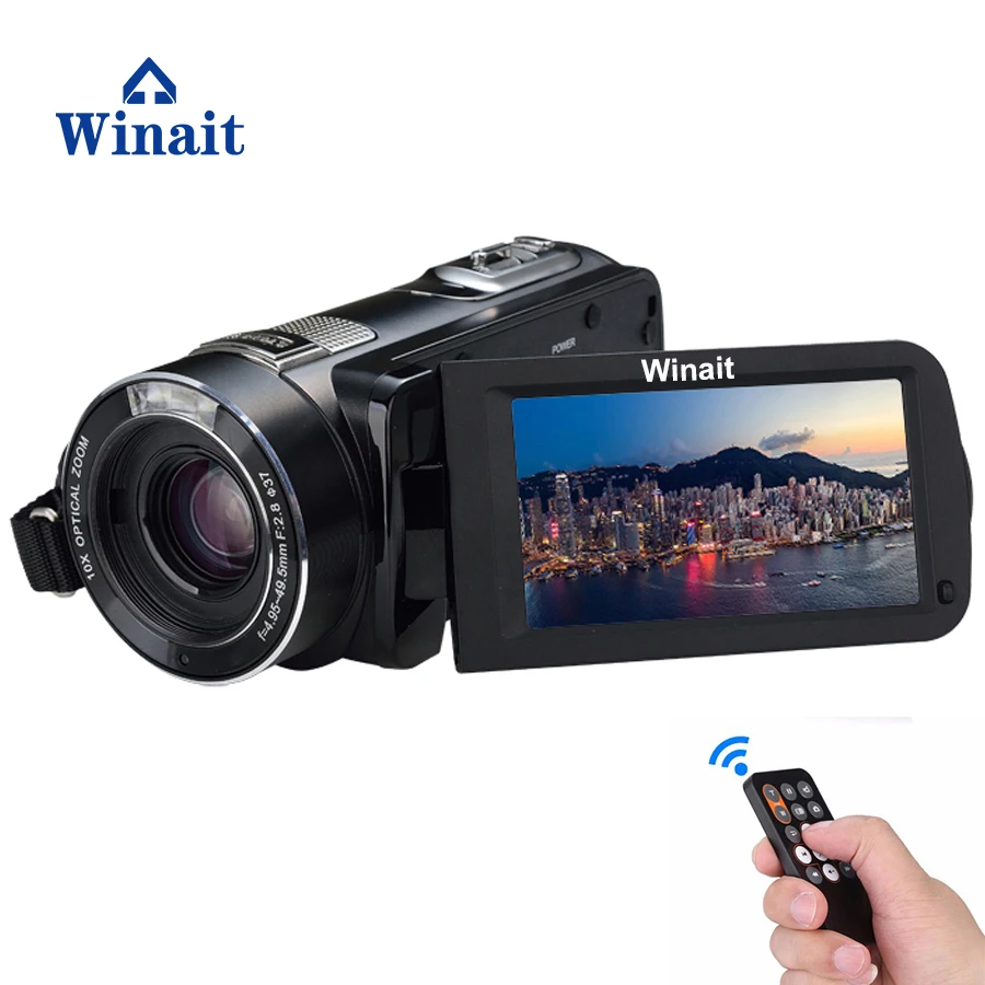 

10x Optical Zoom 120x Digital Zoom Professional Video Camera Digital Camcorder HDV-Z80 3.0" 1080P HD Optional Wide Angle Lens
