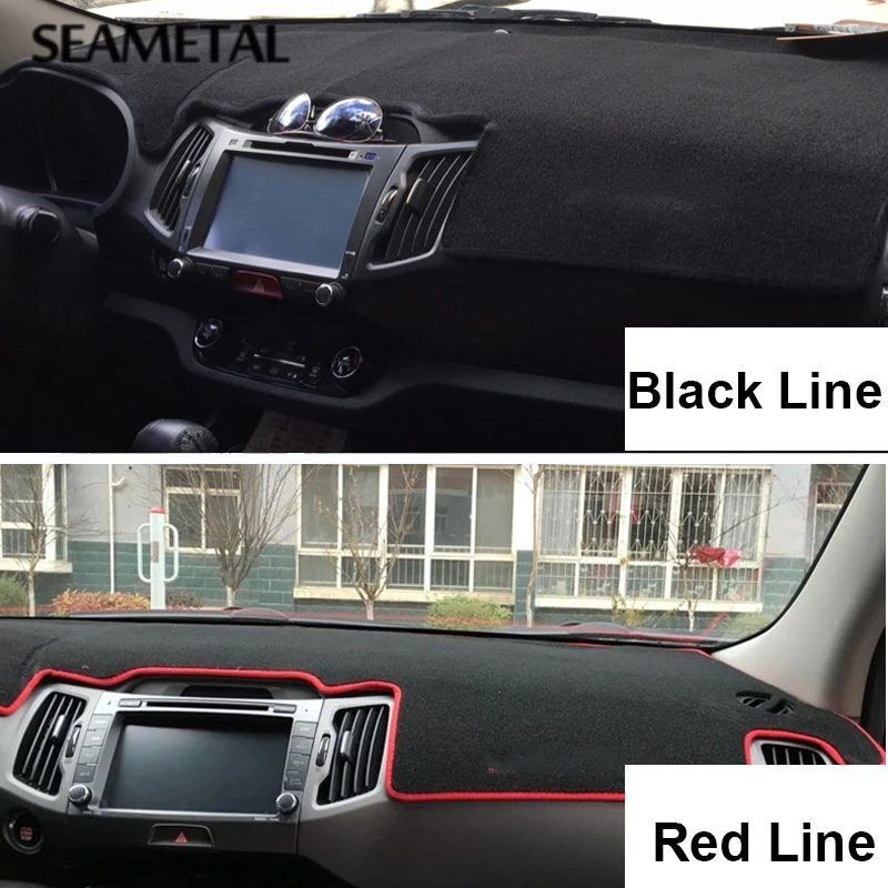 LHD для KIA Sportage 3rd 2011 2012 2013 2014 2015 чехлы на приборную панель автомобиля коврики