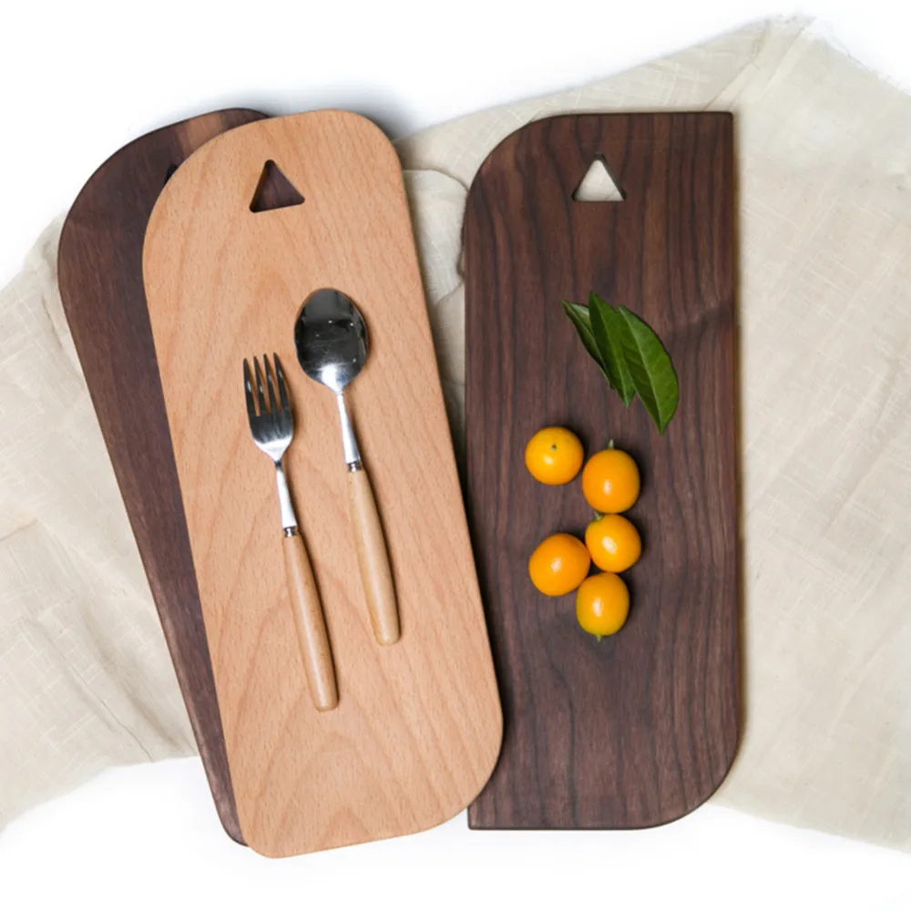 Black Walnut/Beech Chopping Block Bread Board Plate Fruit Cutting Board