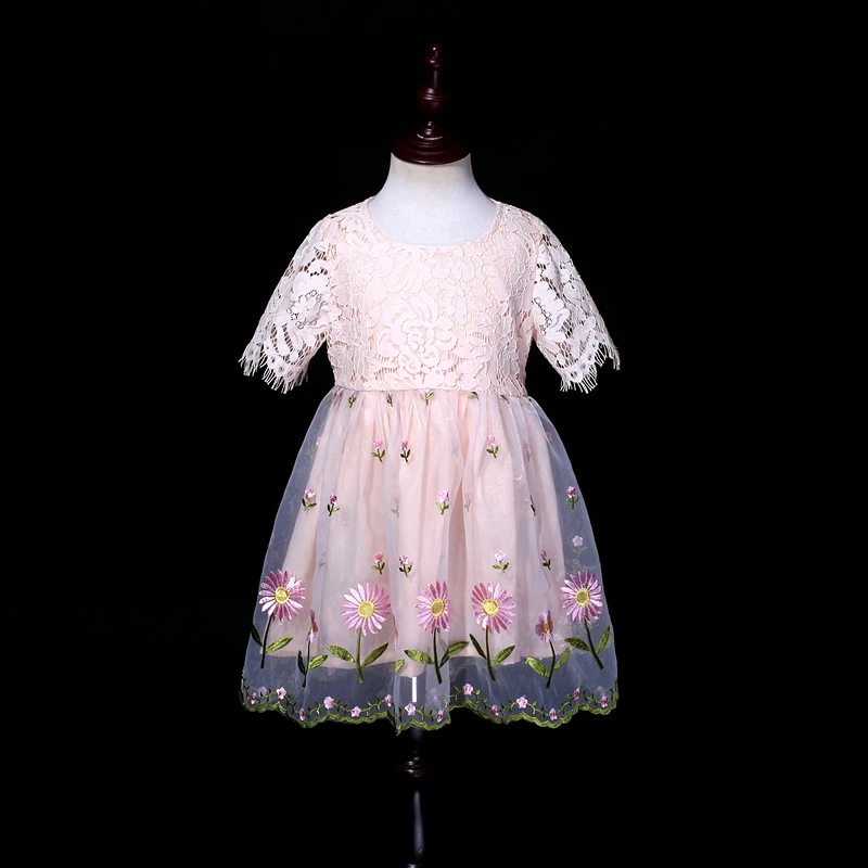 

Summer children baby girls lace dress family look princess women evening formal dress flower girl mother daughter party dresses