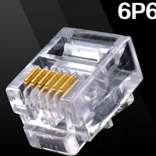 20 шт. Прочный 6 Pin RJ11 RJ-11 6P6C модульный разъем телефонного телефона и NC кристаллическая головка