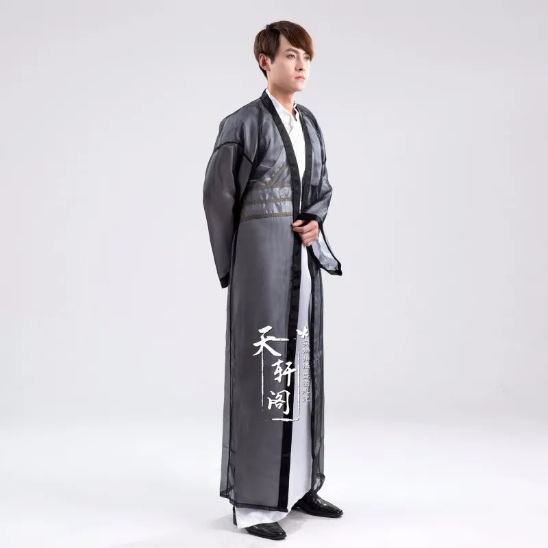 Фехтовальщик hanfu костюм древней китайской одежды для мужчин династий воины Косплей древнем Китае воин костюм Longue Халат