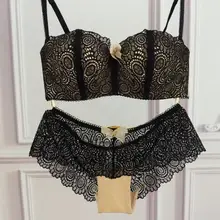 Новые модели взрыва удобное нижнее белье набор Глубокий V Сексуальное белье бюстгальтер набор пуш-ап дышащее кружево
