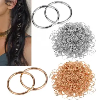 

500pcs Hair Braid Rings Dreadlock Three-ply Hair Clips Loops Decoration for Women & Girls Hair Stying Tools