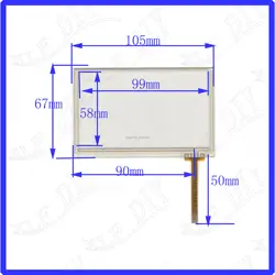 ZhiYuSun 105 мм * 67 мм KDT-3218 4 провода сенсорный экран для gps стекла сенсорная панель 105*67 4,3 дюймов