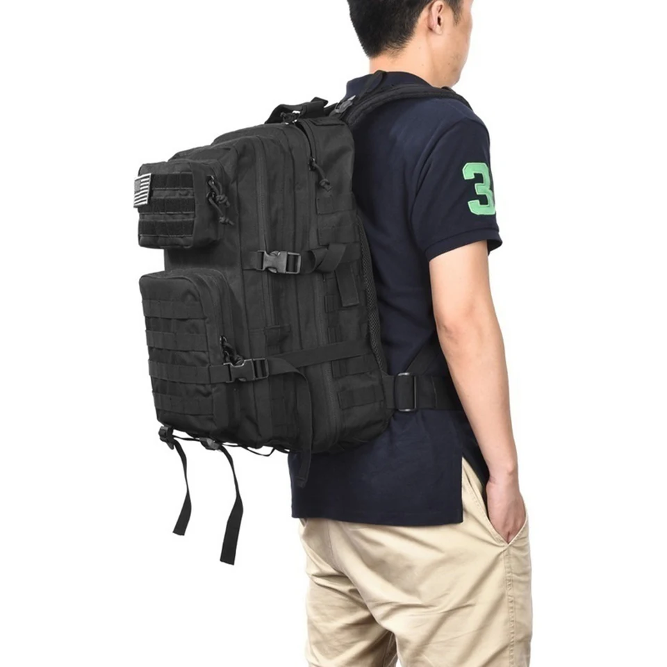 Тактический рюкзак 1000D военный мужской женский армейский рюкзак уличный водонепроницаемый 43L рюкзак Водонепроницаемый дорожный Рюкзак Mochila Molle сумки