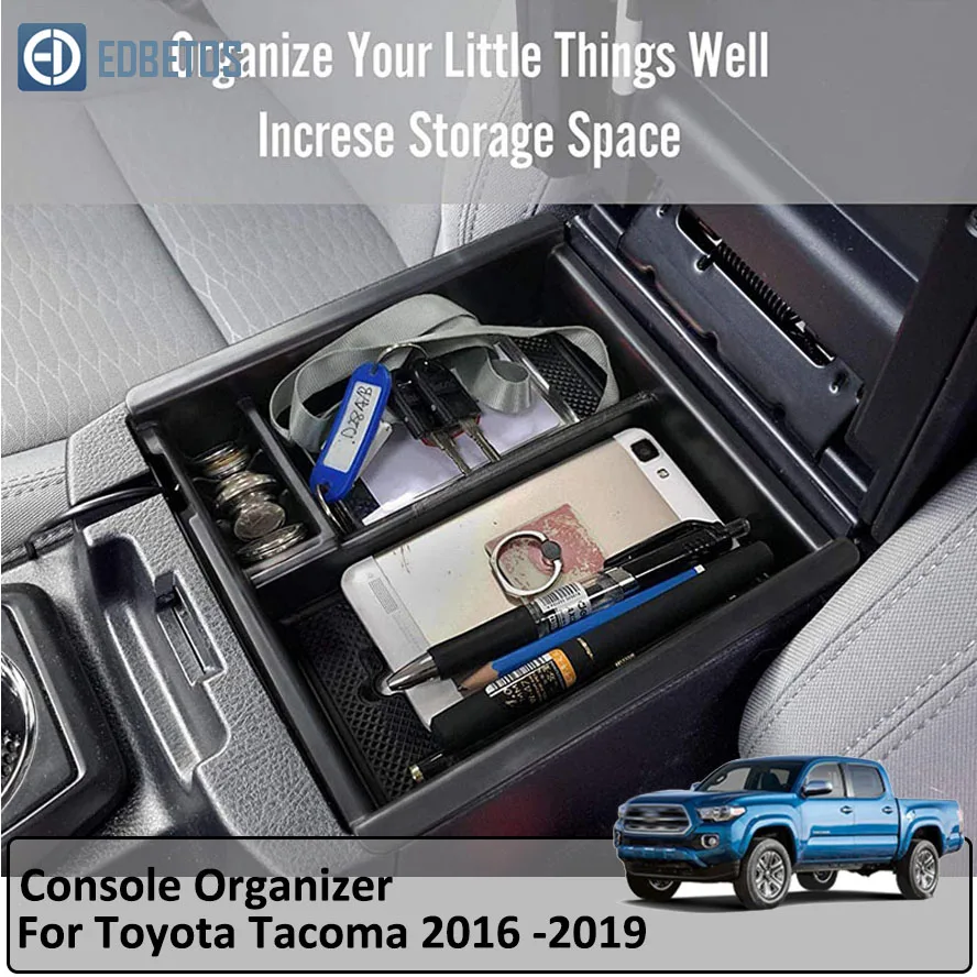 

Tacoma Car Center Console Armrest Box Glove Box Secondary Storage Console Organizer Insert Tray for Toyota Tocoma 2016-2019
