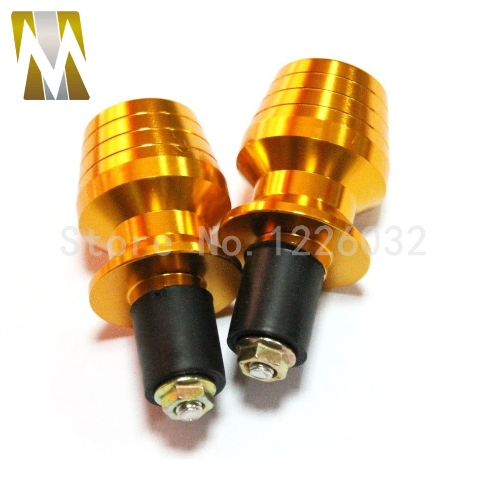 

GOLD 7/8 "22 mm Universal Motorcycle Aluminum Handlebar ends Grips ends the Bar Ends the Slider big head