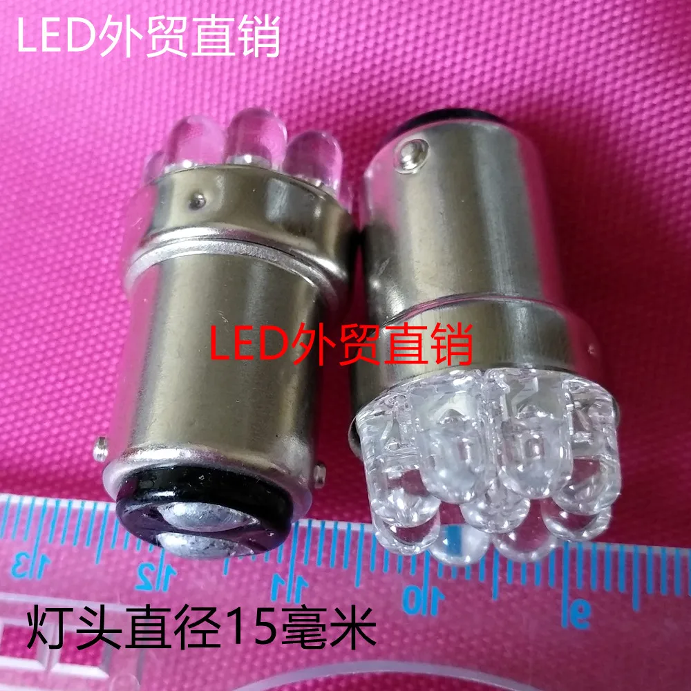 24VBA15D indicating lamp bulb 12VLED instrument LED machine double contact bayonet B15   corui led light bulb base white warm corn light bulb double contact bayonet sewing machine coffee house restaurant living room