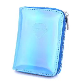 

Womens Holographic Laser Short Wallet Clutch Bag Small Coin Purse Girls Shining Bag Purses Lady Card Holders Portefeuille Femme