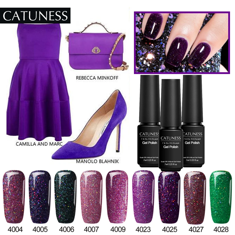 

CATUNESS Neon Nail Gel 7ml Colorful Glow Lacquer Lasting Shinning Gel Varnishes Enamel Permanent UV Gel Nail Polish Semi Nails
