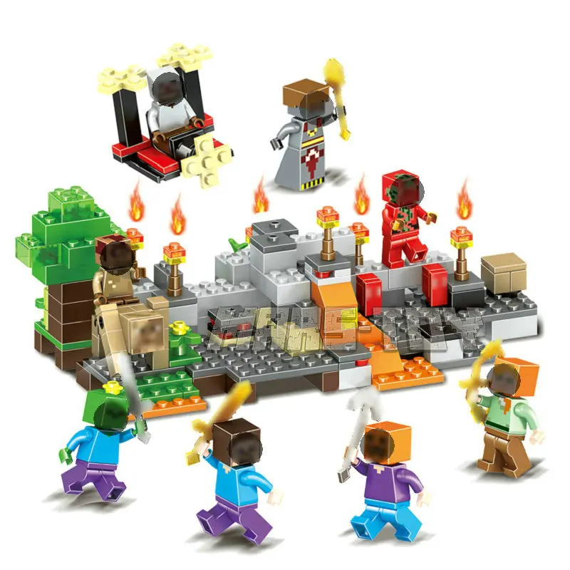

Minecrafted Building Blocks King-Bam With Action Figures Bricks Compatible LegoINGly Set Educational Toys For Children Gift 4IN1