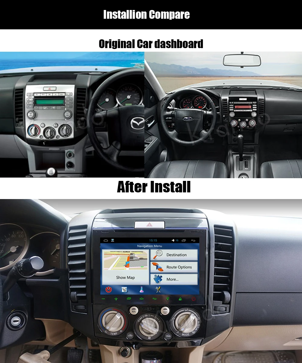 Krando Android 7 1 автомобильный навигатор радио gps для Ford Everest ford Ranger Mazda BT50 BT 50 2006 2011