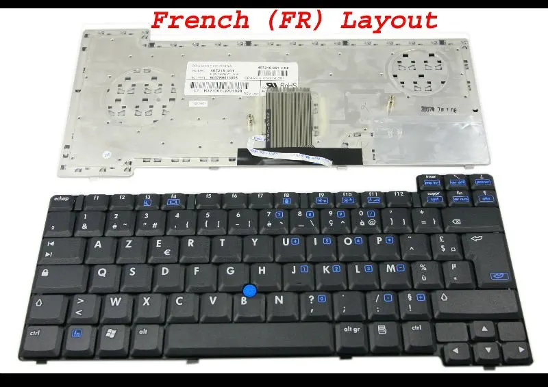

New Laptop keyboard for HP Compaq nc8430 nw8440 nx8420 with Pointer sticker Black French FR AZERTY Clavier - K051926V1 FR