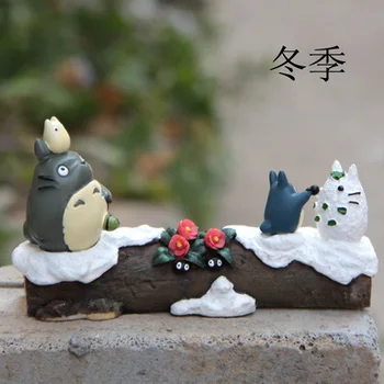 

Miyazaki miyazaki four seasons dragon cat summer fishing dragon cat hand DIY micr home statues sculpture Home wedding decoration