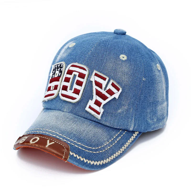 Весенне-летняя Детская кепка, детская бейсболка для маленьких мальчиков и девочек, детские шляпы от солнца, Регулируемая Кепка в стиле хип-хоп, модная кепка с надписью - Цвет: style 1 blue