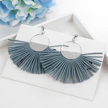 

MINHIN Women Tassel Earrings Bohemian Summer Luxury Beach Vacation Earring Wedding Jewelry Geometric Dangle Fringe Earrings