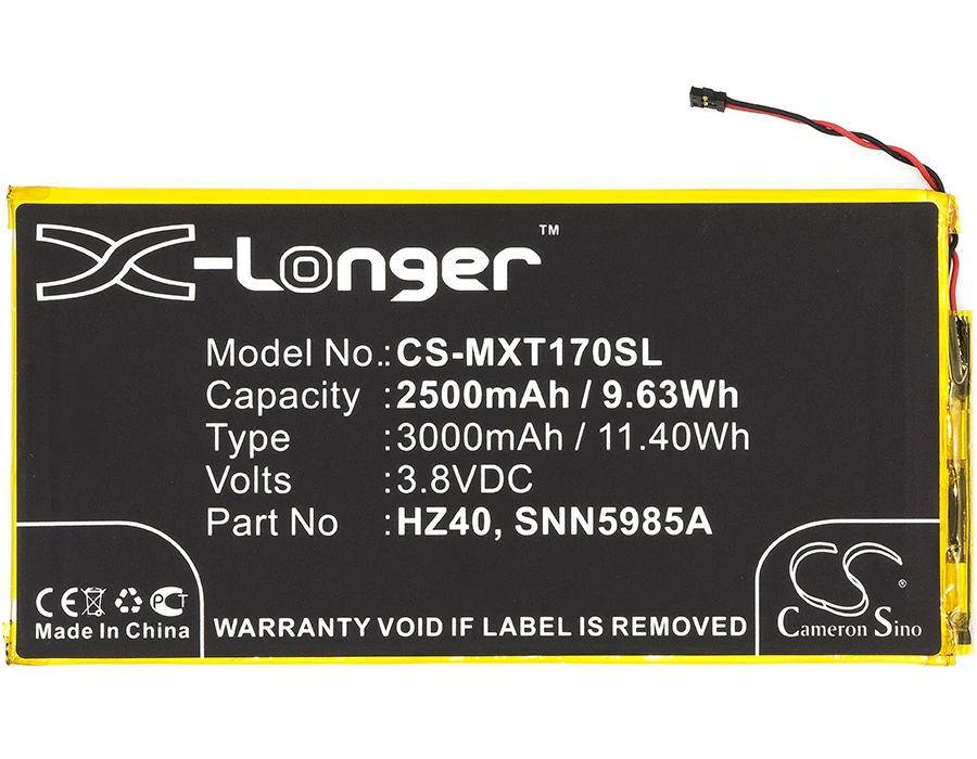 

Cameron Sino 3000mAh Battery HZ40 for Motorola Moto Z2 Play, Moto Z2 Play Dual SIM, XT1710-06, XT1710-08, XT1710-09, XT1710-11