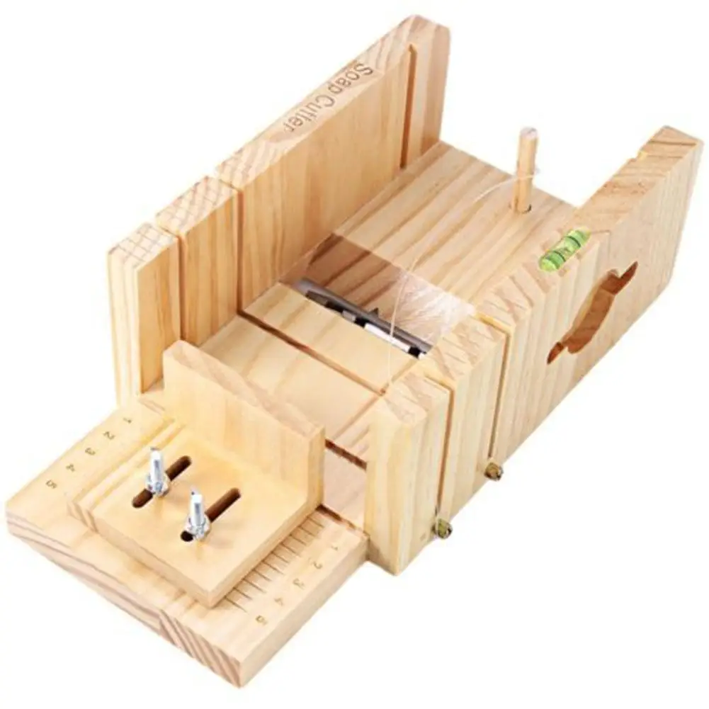 LanLan многофункциональный деревянный нож для мыла коробка Точная проволока резка регулируемая передняя доска - Цвет: 27.2X13.4X8cm