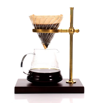 

Over Coffee Dripper with Wood Stand - Heavy-Duty - Adjustable Height