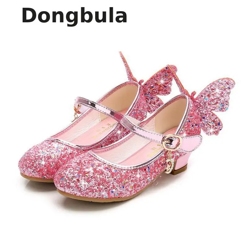 Best Seller Kids Shoes Party-Dress Princess Sandals High-Heel Girls Glitter Weddin Summer  yGKY8WMJ