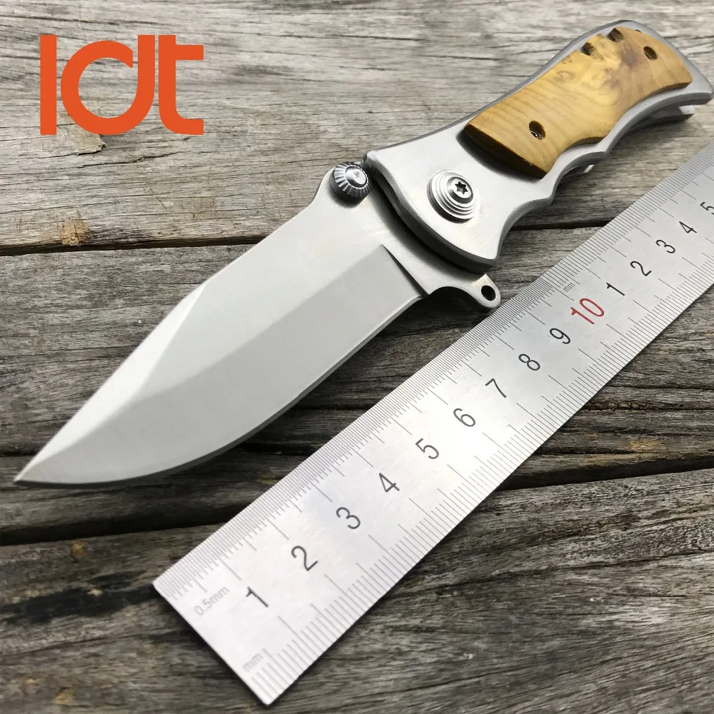 LDT 339 военный складной нож 440 лезвие с деревянной ручкой походные ножи тактические охотничьи карманные инструменты для выживания EDC