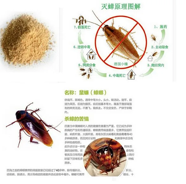 Борьба с вредителями бренд уничтожение тараканов борьба с вредителями наживки мощный убить тараканы частиц specific100pcs/лот