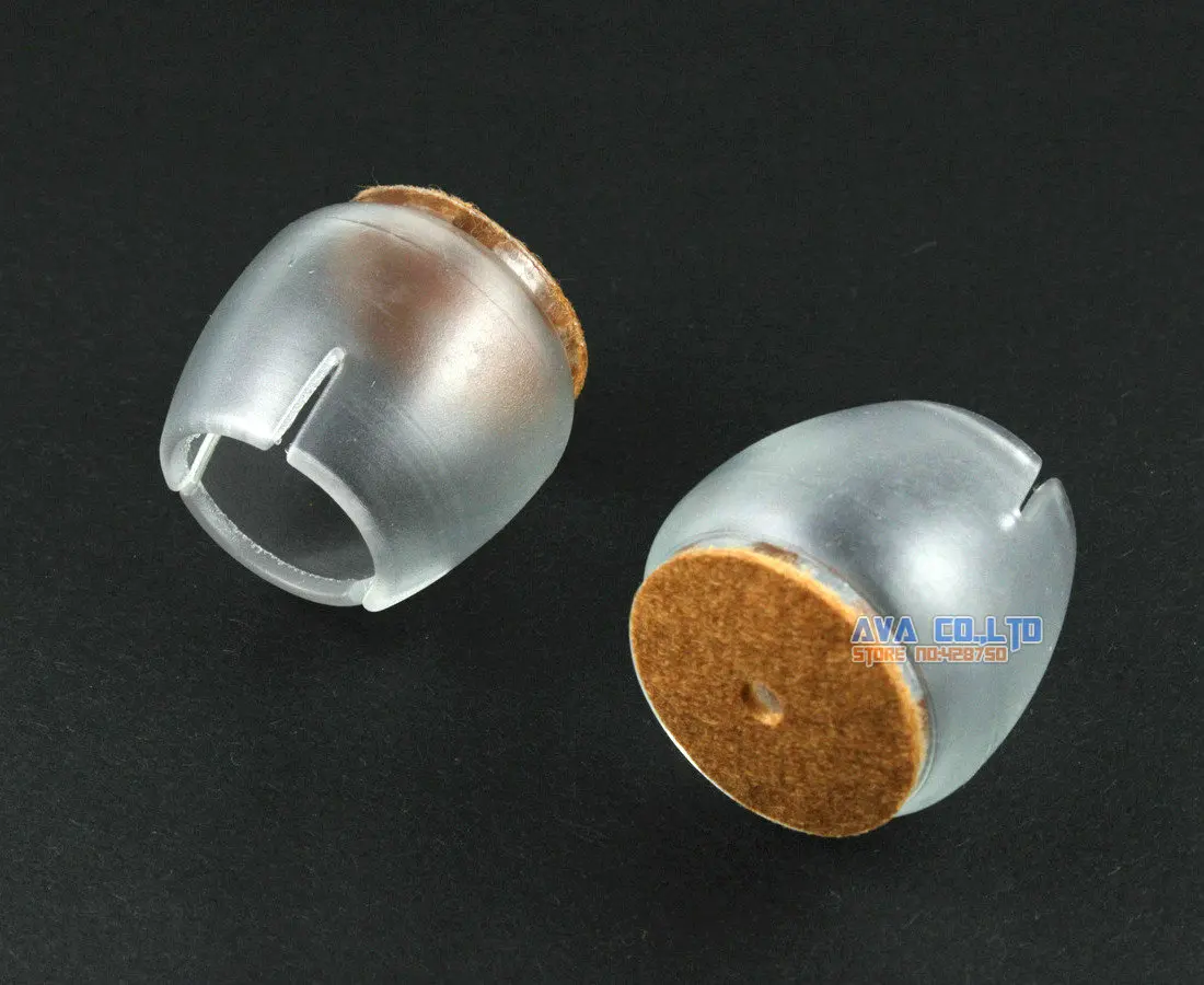 20 Pcs 28*28mm Chair Leg Cap Rubber Feet Protector Pad Cover Round Felt Base