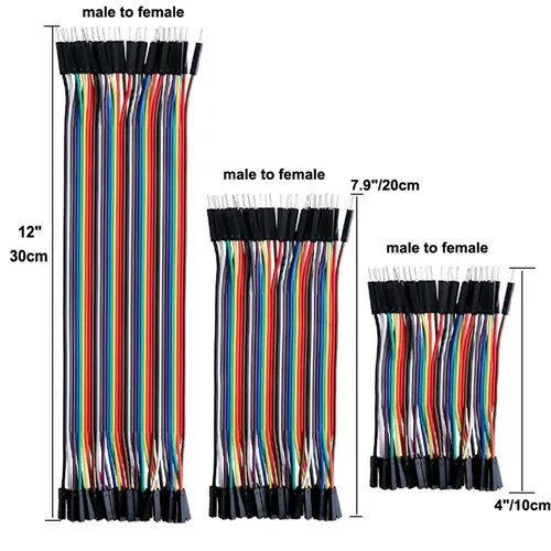 120 шт. Dupont провода Перемычки 40pin мужчин и женщин 10 см/20 см/30 см для Arduino Макет/на основе/DIY/Raspberry Pi 2 3 Ленточные кабели - Цвет: 120 pcs as pictures