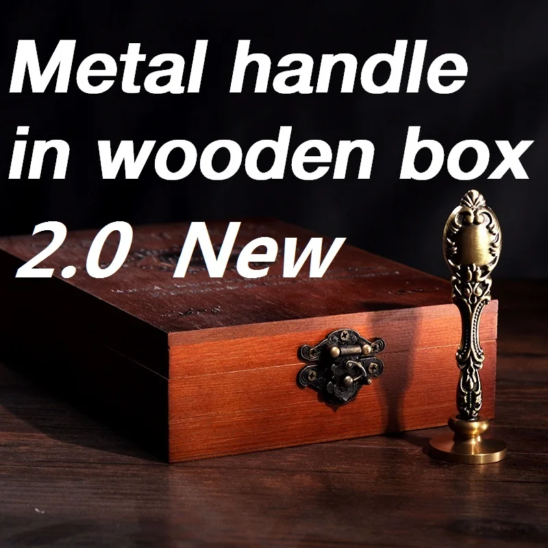 New Customize Stamp With Wood Box Retro Style Sealing Wax Stamp Set Deluxe Gift Set 26