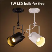 Лофт, винтажный светодиодный светильник, потолочные светильники из кованого железа, одежда, бар, COB прожектор, промышленный, американский стиль, стержень, точечное освещение