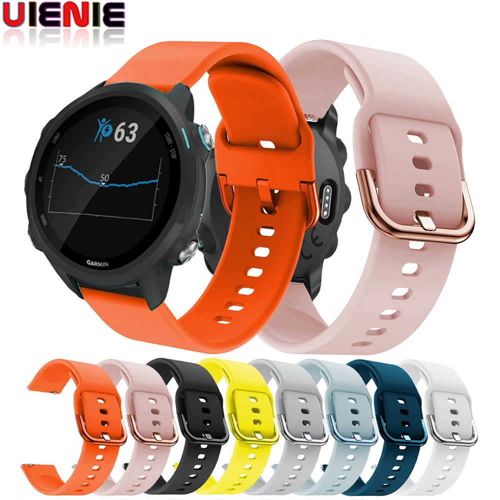 

20mm Silicone Watchband For Garmin Forerunner 245/245M For Garmin Vivoactive 3 Replacement Wrist Strap For Huami Amazfit Bip Bit